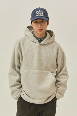 Sunrise Fleece Button Hoodie - White