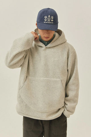 Sunrise Fleece Button Hoodie - White