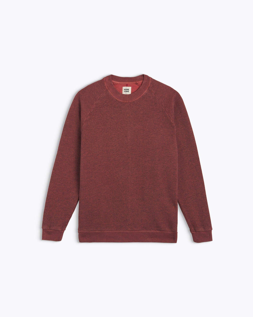Sweatshirt Terry Sweat - Cedar Wood de Homecore, en coton doux, couleur bois de cèdre, avec col rond et manches raglan. Idéal pour un style décontracté et élégant.