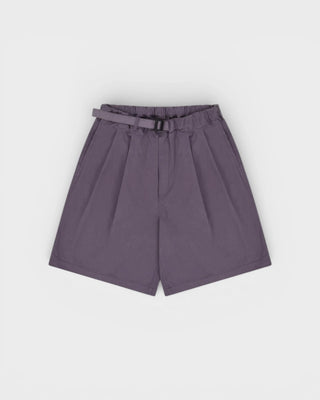 Kappy - Two Tuck Wide Half Pants - Purple