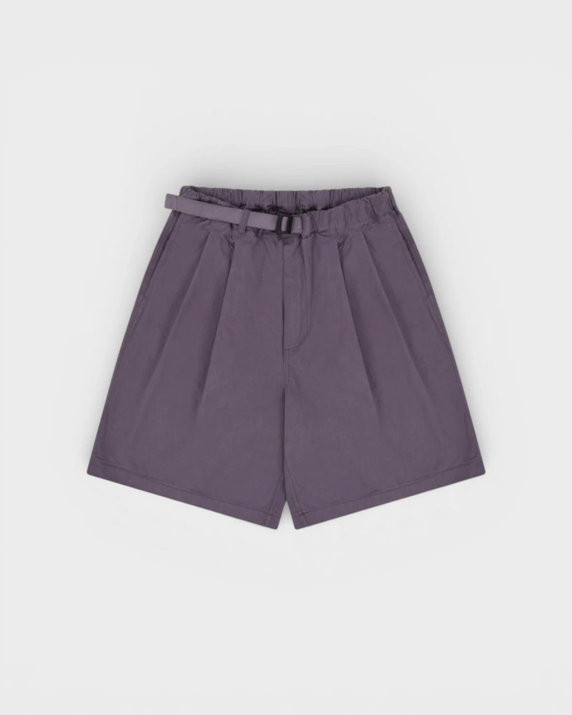 Kappy - Two Tuck Wide Half Pants - Purple