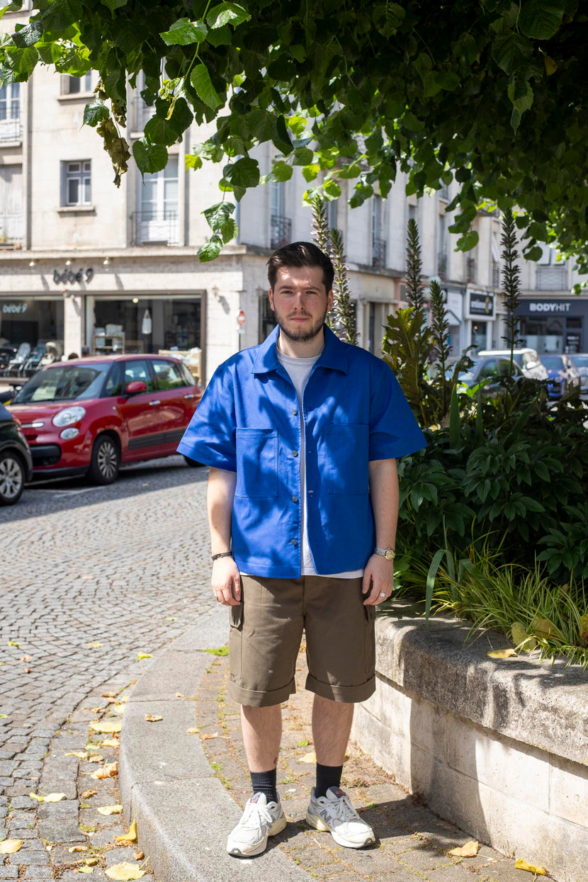 Surchemise Manches courtes Bleu français