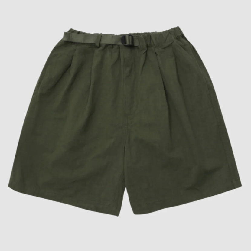 Kappy - Two Tuck Wide Half Pants - Khaki
