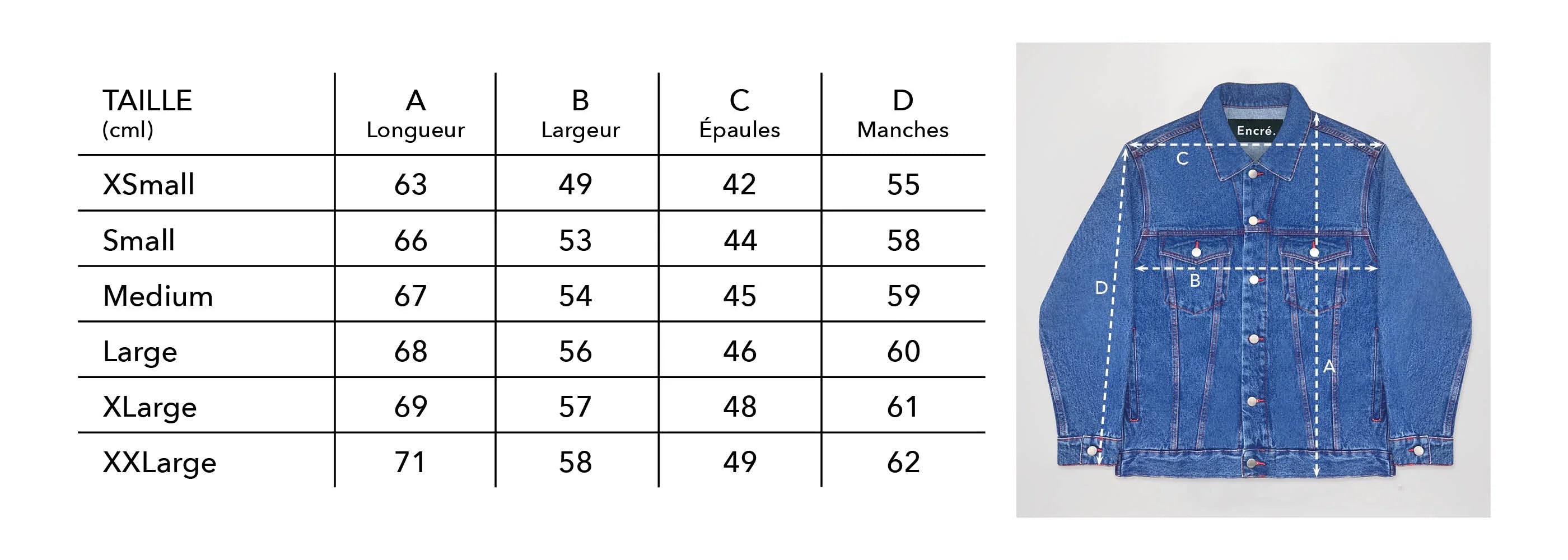 Guide des tailles