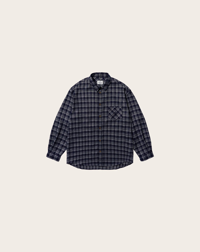 Flannel Check Shirt - Navy