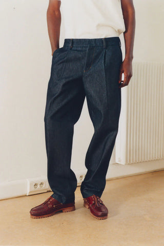 Later - Jean Flot denim brut - Bleu nuit
