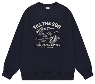 Kappy - Bear Fluff Sweat Shirt - Navy