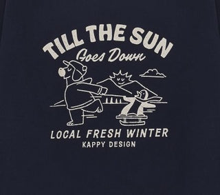 Kappy - Bear Fluff Sweat Shirt - Navy