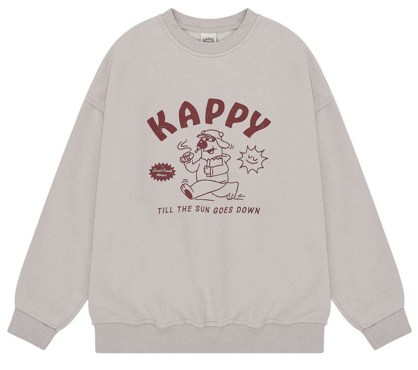 Kappy - Bear Fluff Sweat Shirt - Greige