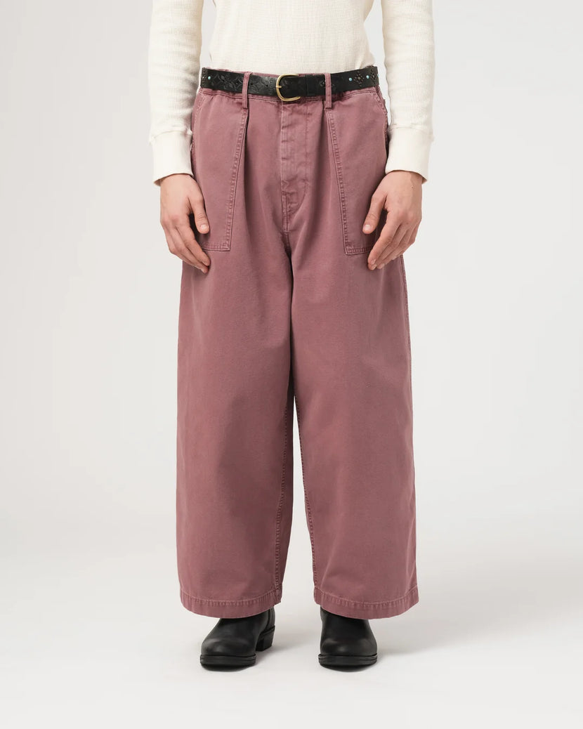 Wide Legs fatigue pants - Rose wood