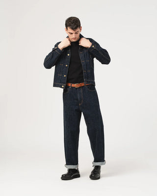 Fit 69 FLH Pants Neppy Denim. Indigo