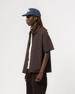 Eat Dust - Aloha Shirt Belfast Seersucker - Coffee