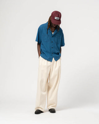 Eat Dust - Aloha Shirt Linen Cotton - Denim Blue