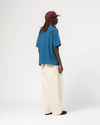 Eat Dust - Aloha Shirt Linen Cotton - Denim Blue