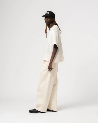 Eat dust - Boxy T-shirt Treillis Cotton - Ecru