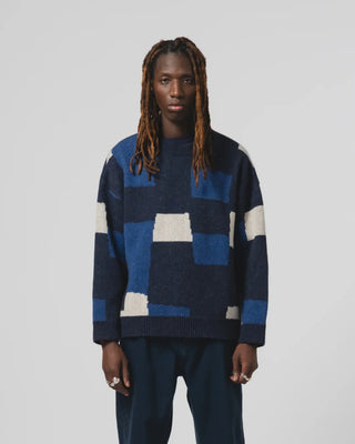 Eat Dust - Round Neck wool sweater - Blue