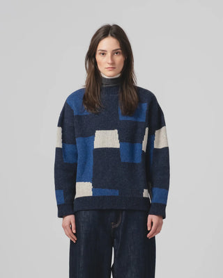 Eat Dust - Round Neck wool sweater - Blue