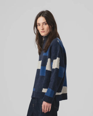 Eat Dust - Round Neck wool sweater - Blue