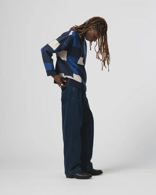 Eat Dust - Round Neck wool sweater - Blue