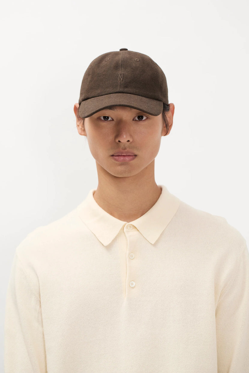 Norse Projects - Cotton Wool Herringbone Twill 6-Panel Cap Brown