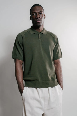 Nitto knitwear - SEVAN polo - kaki
