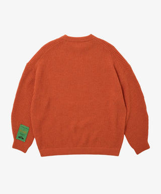 Sillage - Super Fine Wool Ribbed Crew Orange