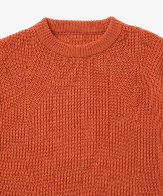 Sillage - Super Fine Wool Ribbed Crew Orange