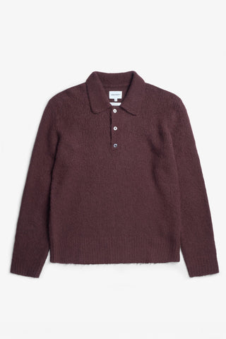 Norse Projects - Rasmus Relaxed Brushed polo - Mahogany
