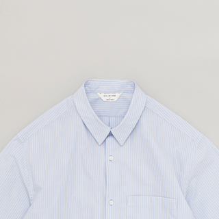 Still by Hand - Regular collar shirt - Blue stripe