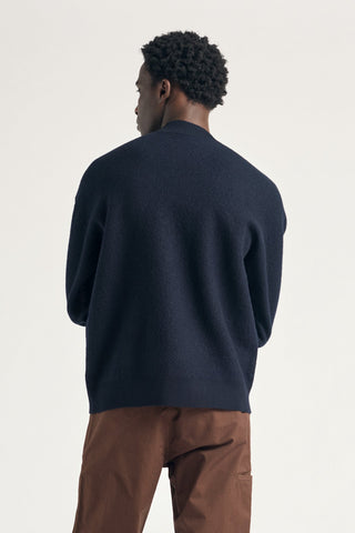 Norse Projects - Rom Boiled Wool Crewneck - Dark Navy
