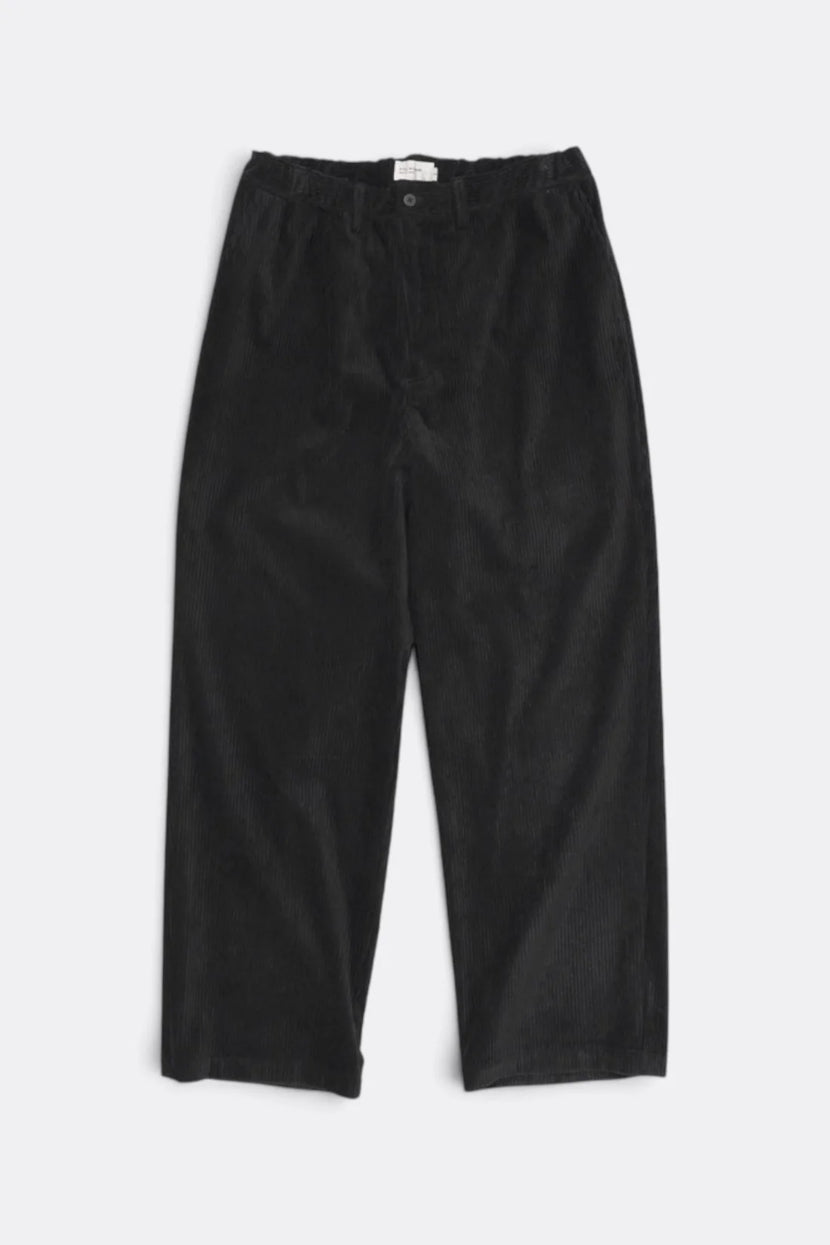 Corduroy Straight Pants - Black