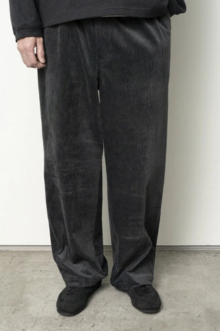 Corduroy Straight Pants - Black