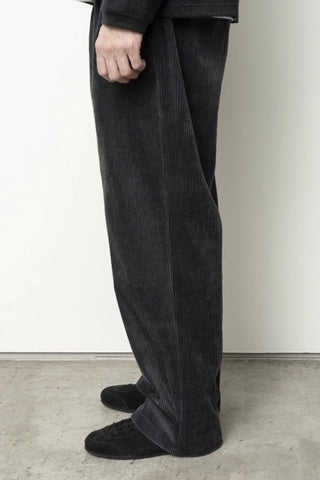 Corduroy Straight Pants - Black