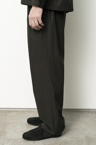 Cotton Twill Easy Pants - Ink Black