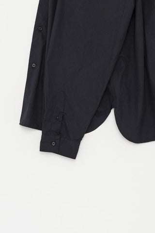 Still by hand - Regular collar shirt - Navy stripe