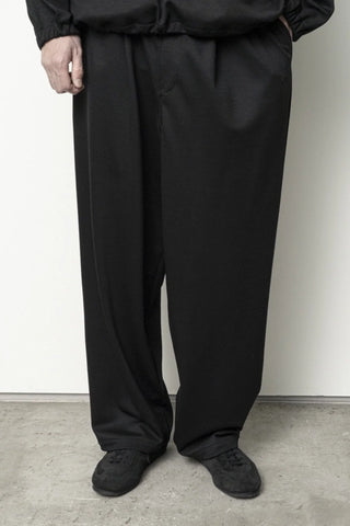 Wide Jersey Pants - Black