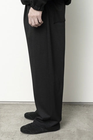 Wide Jersey Pants - Black