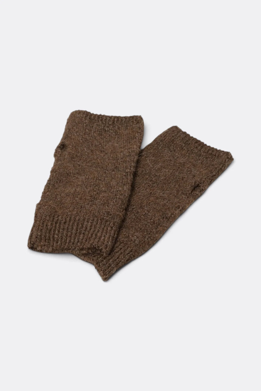 Wrist Warmer - Alpaca Yarn - Brown