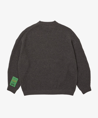 Sillage - Super Fine Wool Ribbed Crew Anthracite