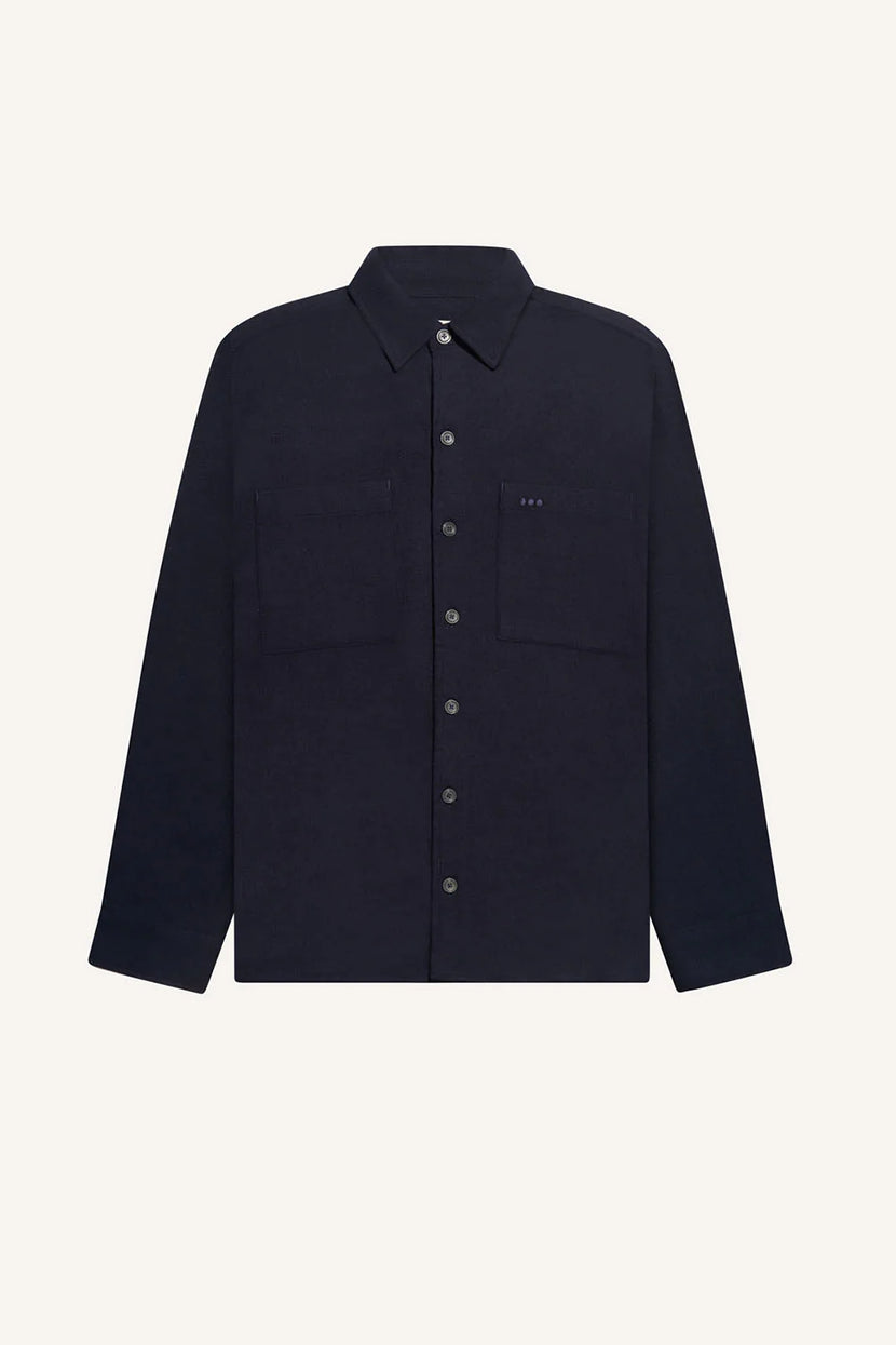LATER... - Surchemise Casual Flanelle - Marine