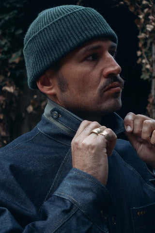 LATER... - Veste Dune Denim - Bleu Nuit