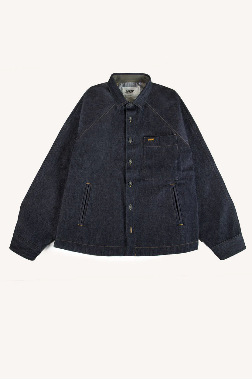 LATER... - Veste Dune Denim - Bleu Nuit