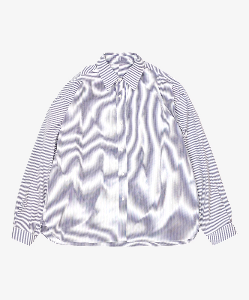 Sillage - Wide Shirt High Count Navy Stripe