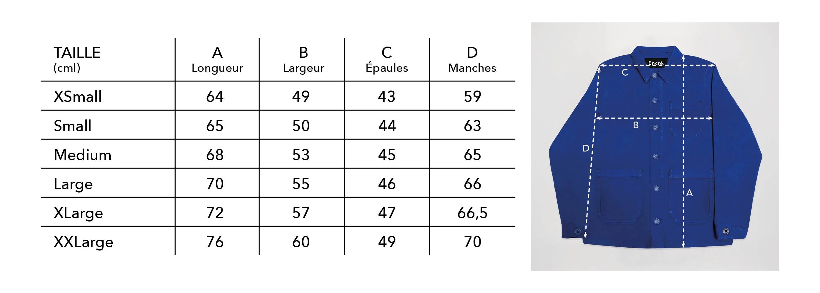 Guide des tailles