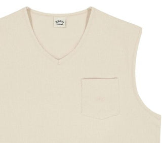 Kappy - Woven Cotton Vest - Cream